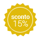 Quindici per cento di sconto Quindici per cento di sconto