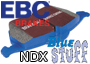 Plaquettes de frein EBC BLUE NDX Track / Race