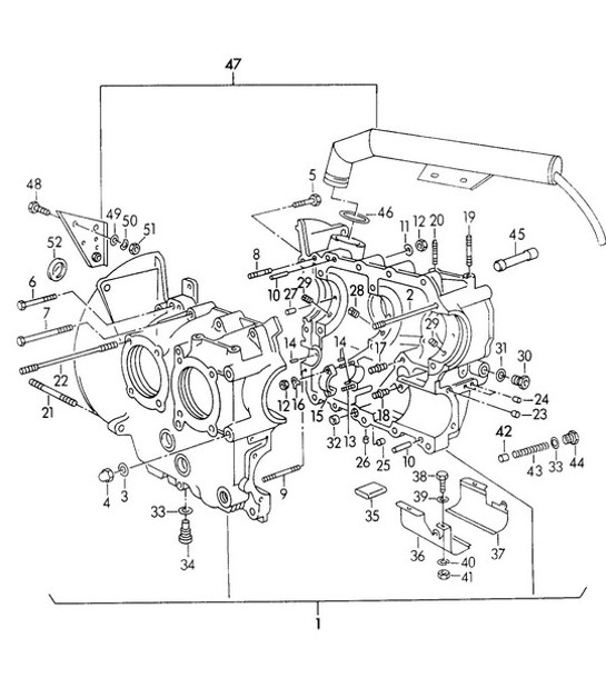 Diagram 101-017 Porsche Boxster 986/987/981 (1997-2016) Engine