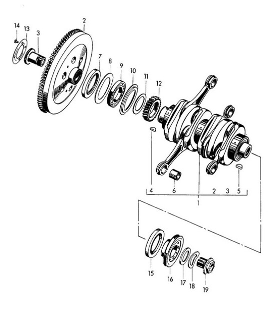 Diagram 102-010 Porsche Boxster 986/987/981（1997 年 - 2016 年） 引擎