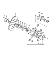 Crankshaft (Model: CARRERA 1600 GS/GT) 356, 356A 1950-1959
