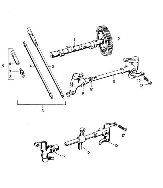Diagram 103-015 Porsche 911/912 (1965-1989) Moteur