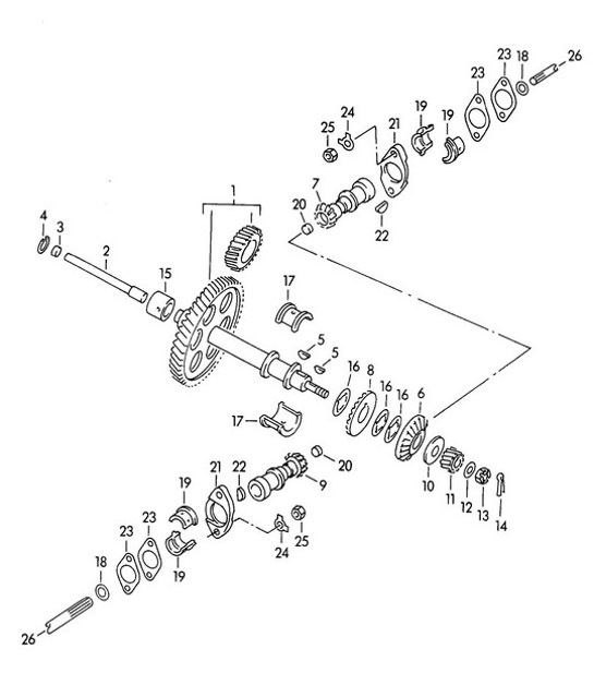 Diagram 103-025 Porsche Cayman S 3.4L 987C 2005-08 Engine