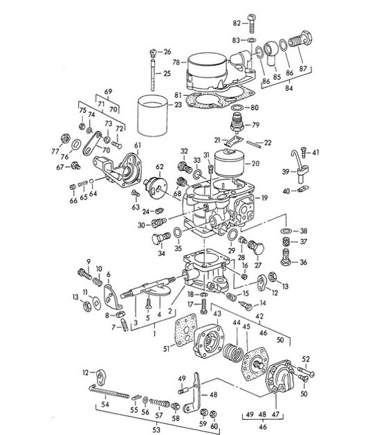 Diagram 107-015 Porsche 997 (911) MK1 2005-2008 Moteur