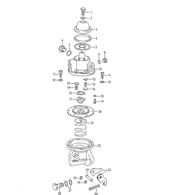 Diagram 107-035 Porsche 356 (1950-1965) Engine