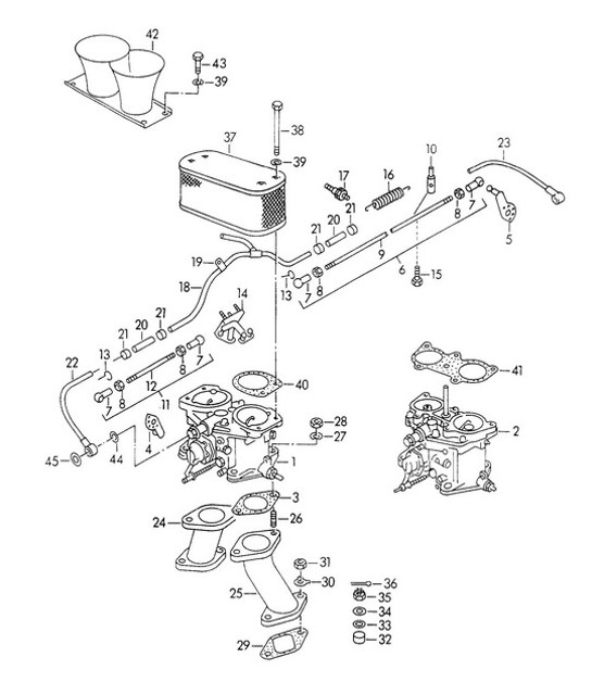Diagram 107-042 Porsche Cayman 987C/981C (2005-2016) Motore
