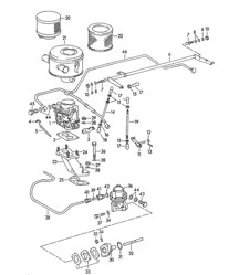 Carburatore / PALLAS-ZENIT 32NDIX / E linea di alimentazione del carburante (Modello: 1600, 1600 S) 356A 1955-1959