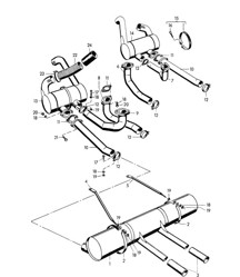 Impianto di scarico - M 90 501 >> 91 000 - (Modello: CARRERA, 1500 GS/GT) 356, 356A 1950-1959