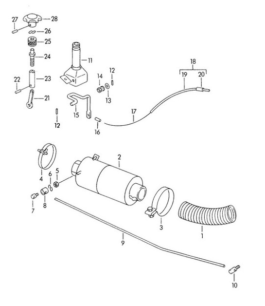 Diagram 202-015 Porsche Boxster 986/987/981 (1997-2016) Fuel System, Exhaust System