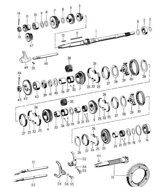 Diagram 303-005 Porsche 911 1978-1989 3.3L 涡轮增压（930） 传播