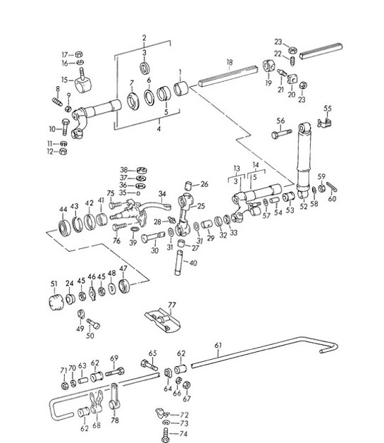Diagram 401-000 Porsche Cayenne S V6 3.0L Ibrida 380 CV Assale anteriore, sterzo 
