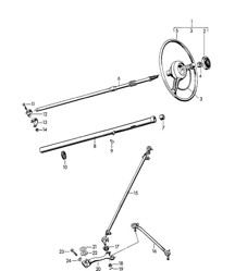 Volante / Albero dello sterzo / Tirante / e Braccio dello sterzo 356 1950-1955 