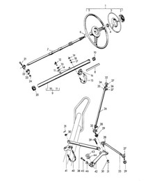 Steering wheel / Steering shaft / Tie rod  / and Steering arm  356A 1955-1959