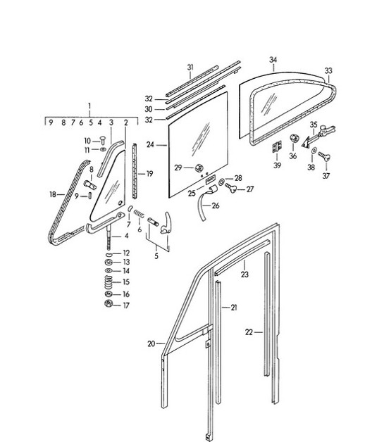 Diagram 805-010 Porsche 356（1950-1965）  车身