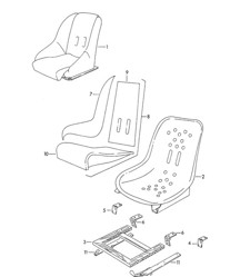 Asiento delantero (modelo: SPEEDSTER) 356 / 356A 1950-1959