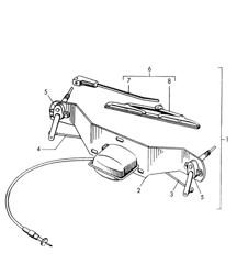 Windscreen wiper system (Model: 356 SPEEDSTER)  356 1950-55