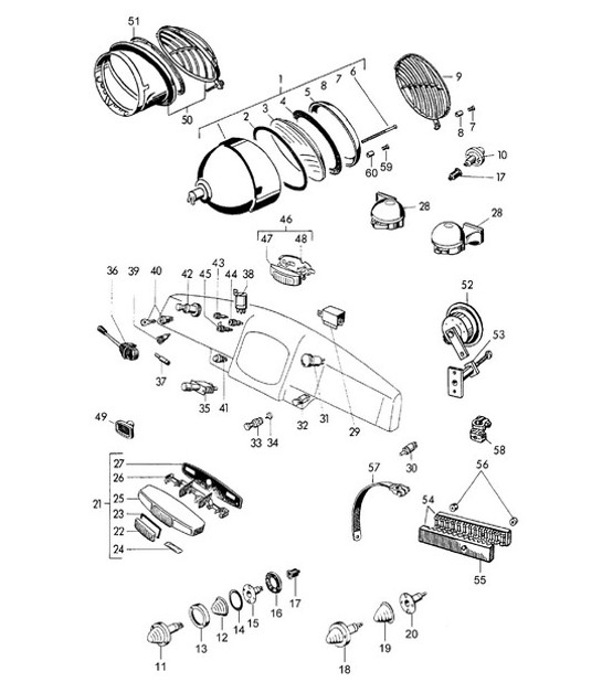 Diagram 905-000 Porsche Panamera S 混合动力 V6 3.0L 电子设备
