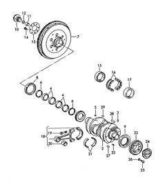 Crankshaft (Model: CARRERA) 356B / 356C 1960-1965