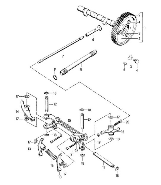 Diagram 103-005 Porsche Cayenne Turbo 4.5L 2003>> Motore