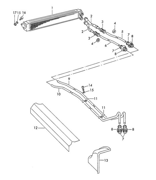 Diagram 104-030 Porsche 964 (911) RS 3.6L 1991-93 Engine