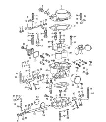 Pièces détachées pour carburateur PALLAS - ZENITH 32 NDIX (Modèle : 1600 /S/C) 356B / 356C 1960-1965