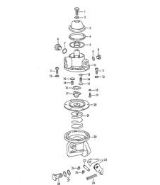 Parti singole per pompa carburante (modello: 1600, 1600 S, 1600 S90) 356B 1960-1965