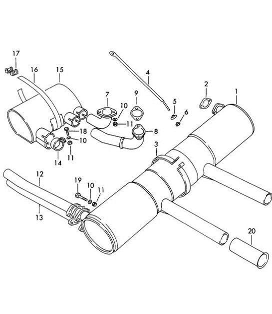 Diagram 202-004 Porsche Berline sportive Taycan 4S 