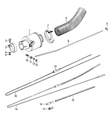 Rubber / Verwarmingsluchttoevoer 356B / 356C 1960-1965