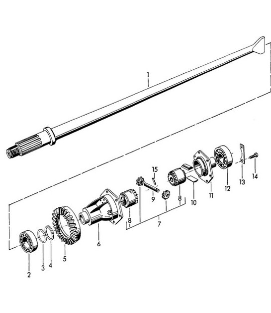 Diagram 305-000 Porsche 356 (1950-1965) Transmission