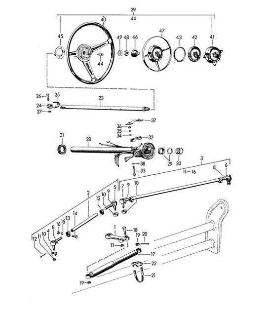 Diagram 403-000 Porsche 卡宴 9PA (955) 2003-2006 前轴、转向 