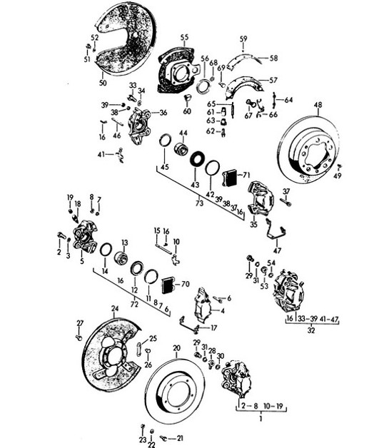 Diagram 602-010 Porsche Cayenne S V6 3.0L Ibrida 380 CV Ruote, freni