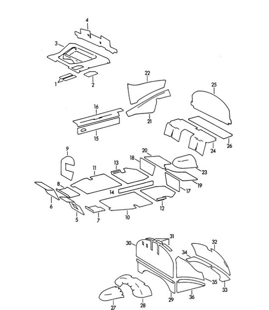 Diagram 807-025 Porsche 911 & 912 (1965-1989) Body