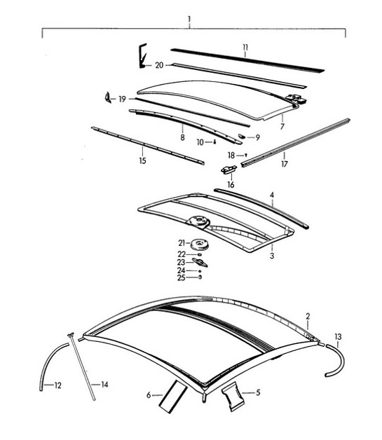 Diagram 811-000 Porsche 997 MKII Turbo 2009>> Carrosserie