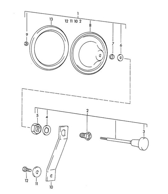 Diagram 813-010 Porsche 356 (1950-1965) Body
