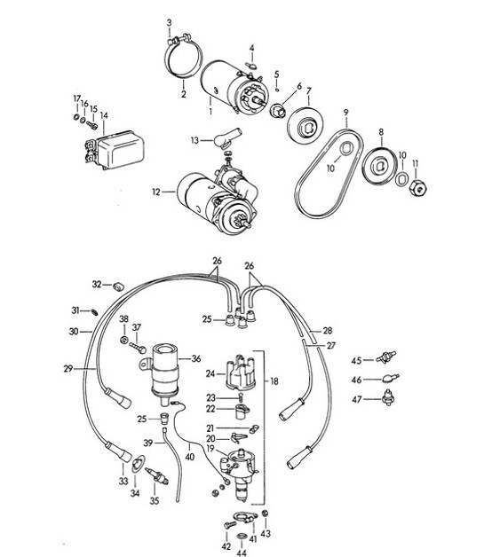 Diagram 901-000 Porsche 卡宴 Turbo 4.5L 2003>> 电子设备