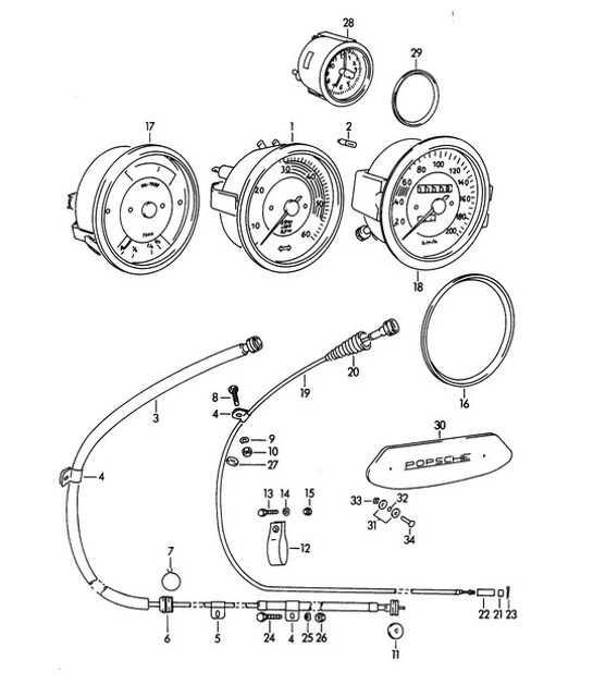 Diagram 906-000 Porsche 944 1982-1991 