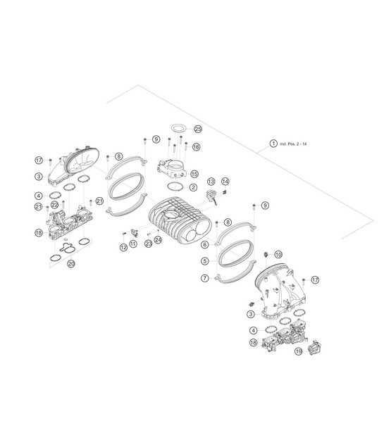Diagram 1.1-20 Porsche Cayman 718 (982) 2017>> Moteur
