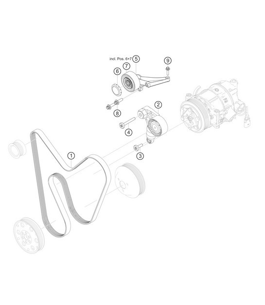 Diagram 1.1-23 Porsche 991 (911) MK1 2012-2016 Moteur