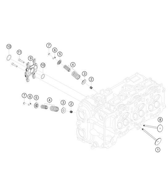 Diagram 1.1-07 Porsche Panamera 4S V6 Turbo 3.0L 4WD Executive Engine