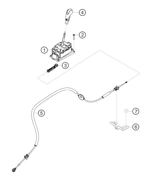 Diagram 7.7-01 Porsche Cayman 718C (982C) 2017>> Hand Lever System, Pedal Cluster 