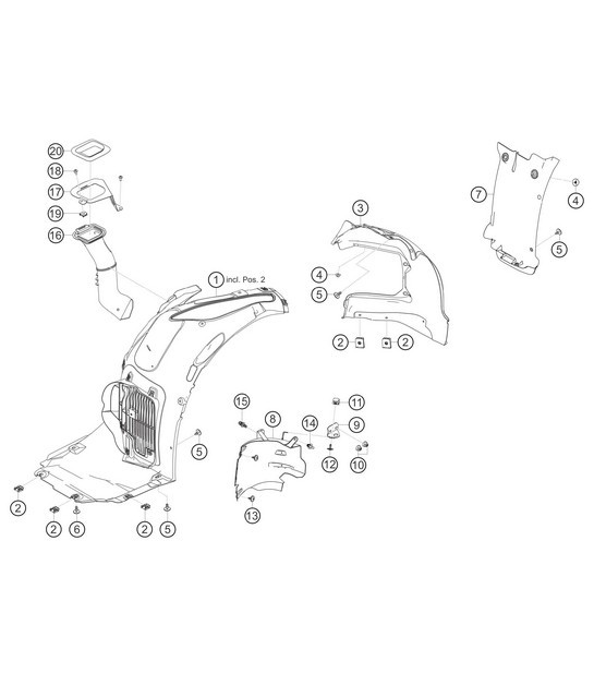 Diagram 8.8-11 Porsche Cayenne Turbo S 4.5L 2006>> Body