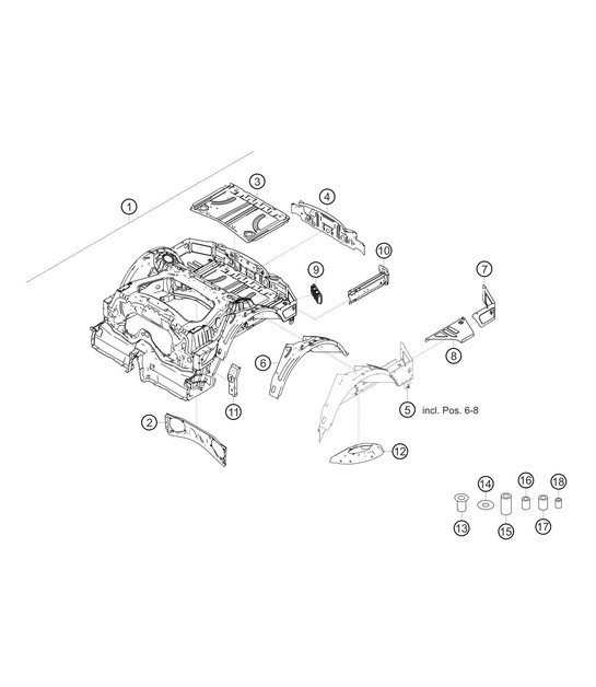 Diagram 8.8-04 Porsche 卡宴 Turbo / Turbo S 4.8L 2007>>  车身
