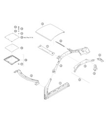 Carenado de techo 718 Cayman GT4 RS Clubsport 2020-2024