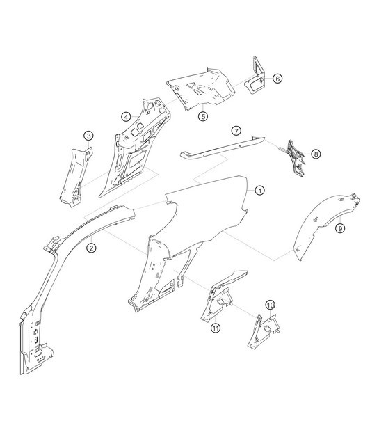Diagram 8.8-06 Porsche 914 (1970-1976) Body