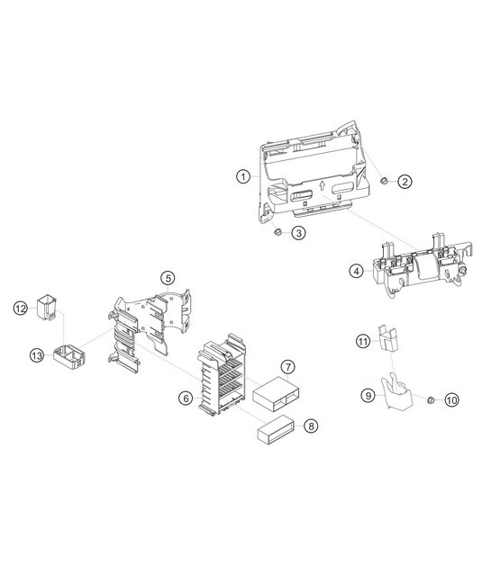Diagram 9.9-05 Porsche Cayenne V6 3.6L Petrol 300Hp Electrical equipment