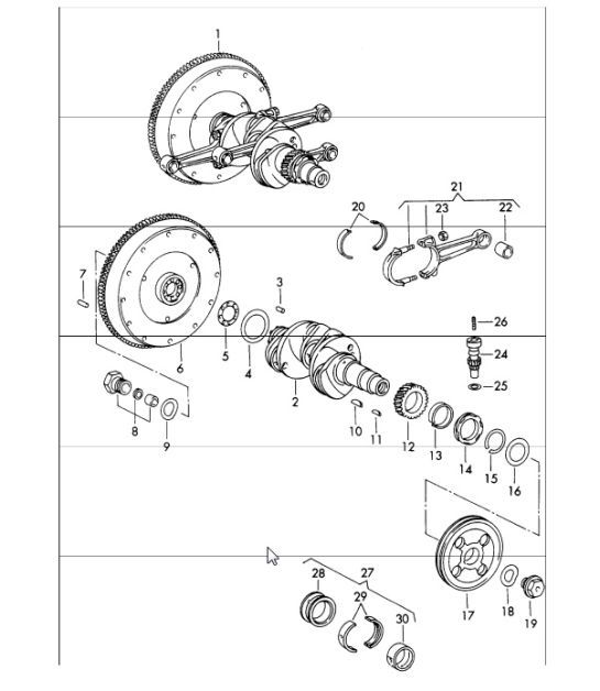 Diagram 102-05 Porsche 911/912 (1965-1989) Motore