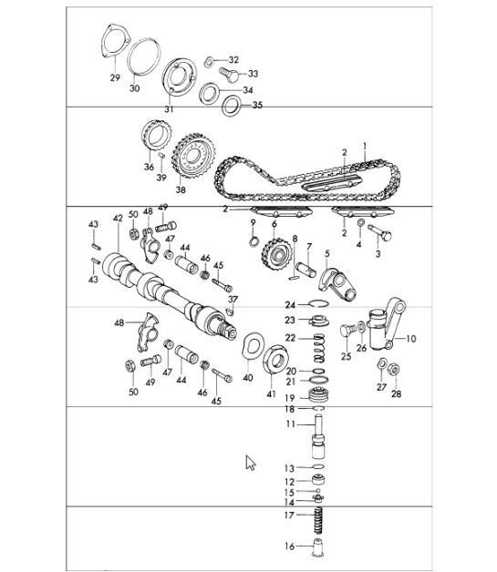 Diagram 103-15 Porsche Cayenne 3.6L 2007>> Motore