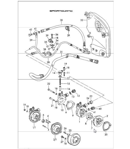 Diagram 104-20 Porsche 996 (911) (1997-2005) Engine