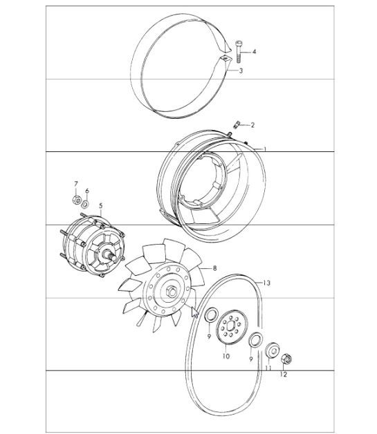 Diagram 105-00 Porsche 996 GT2 2001-05 引擎