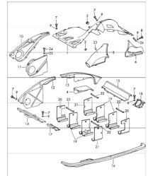 air duct and engine cover 911 1965-69